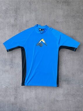 Vintage 2000s y2k Okanu Blue Wet Suit Surf Top